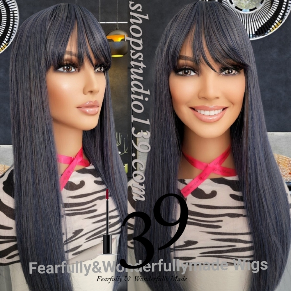 Denim Blue Bang 💙 wig